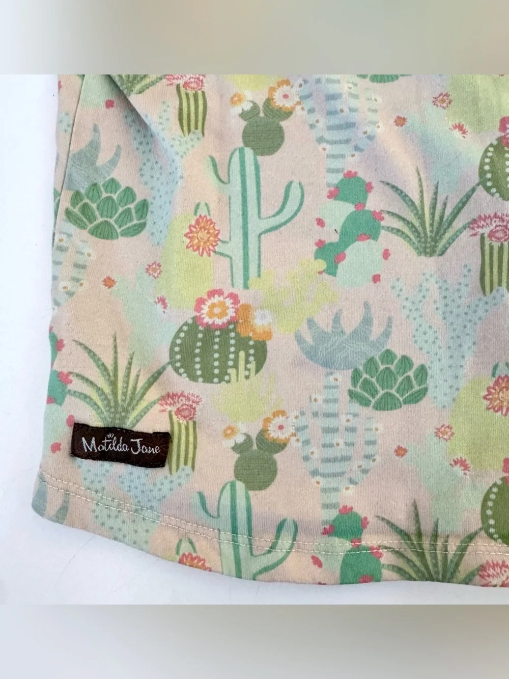 Girls Matilda Jane Dream Chasers Sleeping Cactus PJ Top Size 10 No Shorts